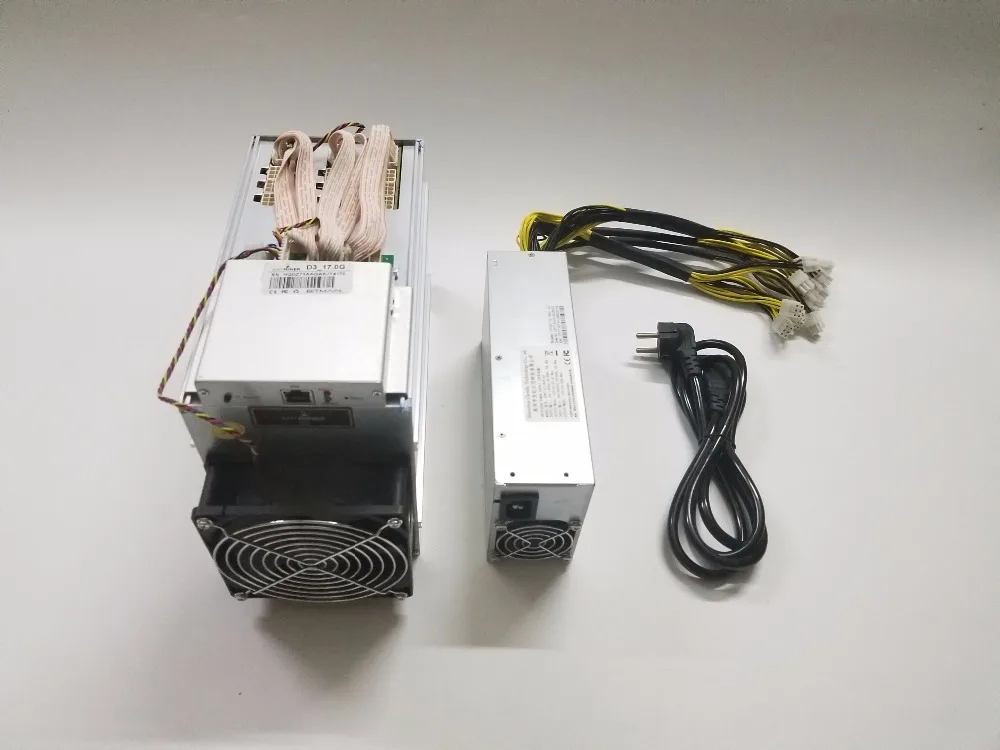 2018 Новый Комбайн Antminer D3 17GH/s 1200 Вт с BITMAIN APW7 1800 Вт X11 тире добыча машина может Ming BTC на NiceHash