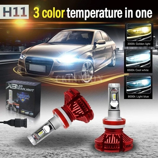 

DHL 20Pcs 10Pair Wholesale X3 H7 Led H4 16000lm Car Headlights Light Bulb H1 H3 H11 9005 9006 Automobiles