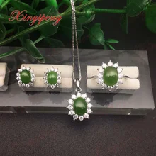 Натуральный Jasper костюм изделия стерлингового серебра 925 женская Мода jewelry полный влажный Диана деньги