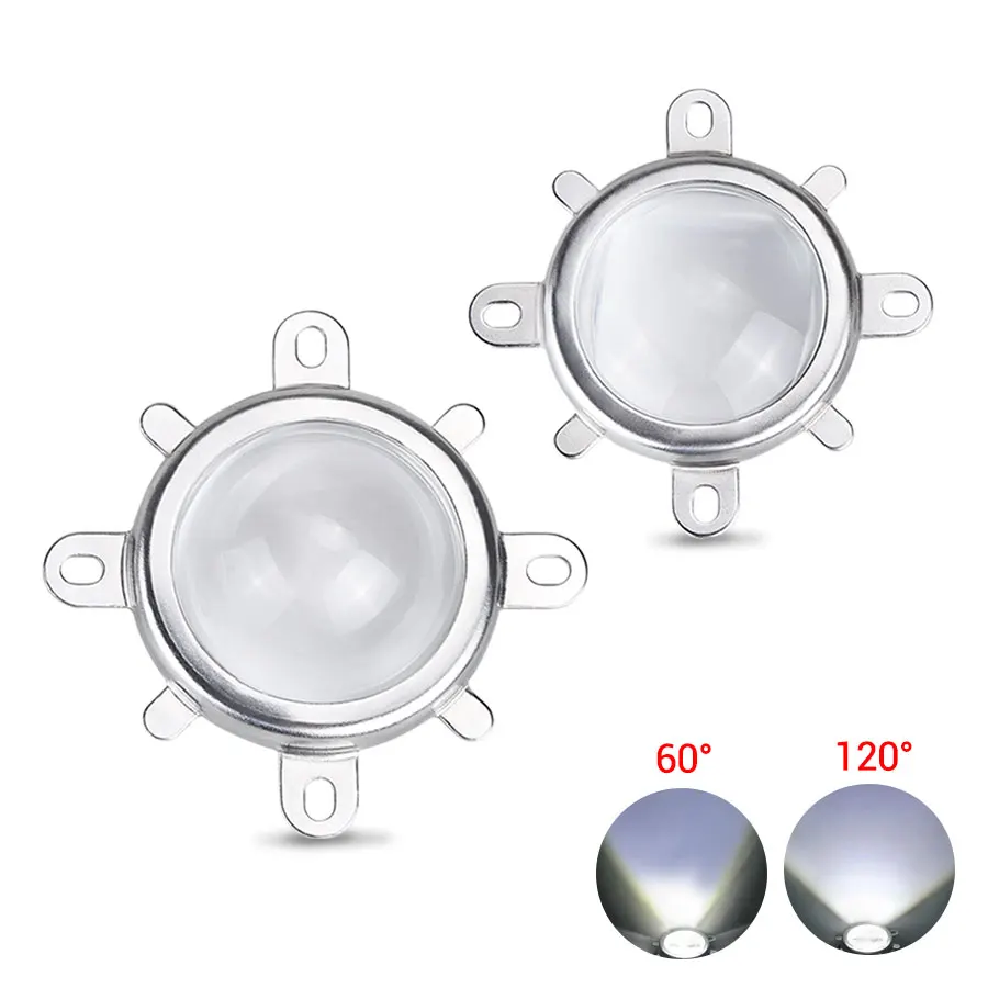 

1 Set Optical LED Lens 44mm LED Lenses 60 120 Degree Reflector Collimator Fixed Bracket for 20W 30W 50W LED COB Chip
