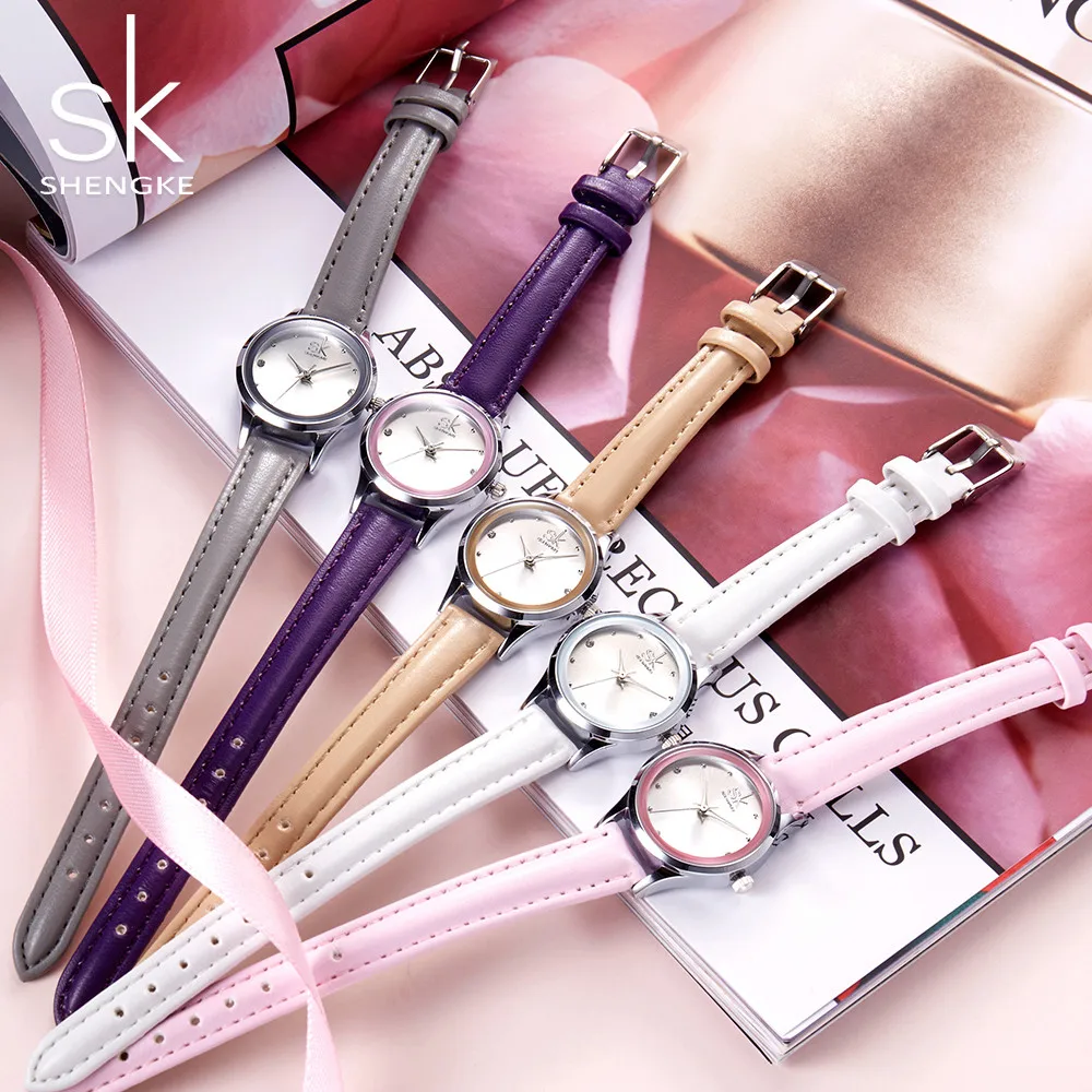

Shengke Watch for Women Female Luxury Quartz Wrist Watch Ladies Leather Women Watches Girls Dress Wristwatch Relogio Feminino SK