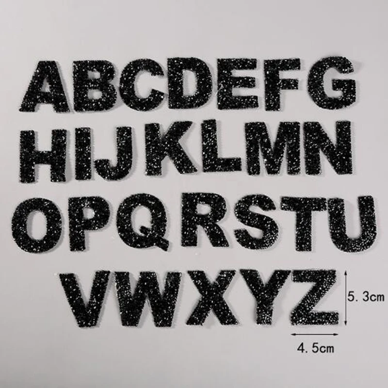 A-Z, 1 шт., стразы, Английский алфавит, буквы, Смешанная вышивка, железная нашивка для одежды, значок, паста для одежды, сумки, штаны, обувь