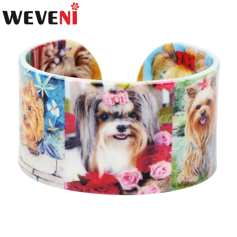 

WEVENI Plastic Floral Shih Tzu Dog Bangles Bracelets Indian Fashion Craft Animal Jewelry For Women Girl Ladies Accessories News