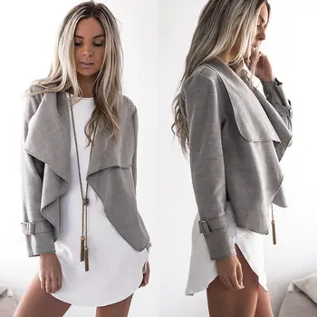 

New Women Ladies Long Sleeve Knitwear Jumper Cardigan Long Coat Jacket Casual Sweater Short Clothing Black Gray Red Khaki