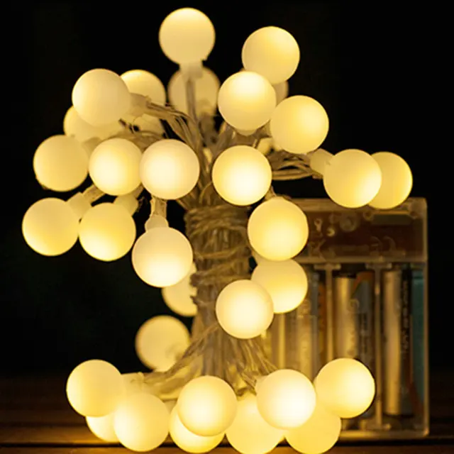4m Christmas Lights Outdoor Led String Battery Operated Globe Fairy Christmas Lights Balls
