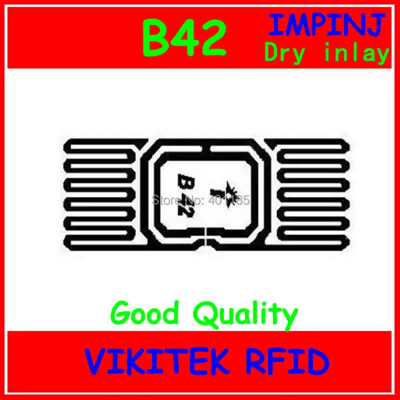 Impinj B42 UHF RFID сухая инкрустация 860-960 МГц Monza4 915 м EPC c1g2 ISO18000-6C может использоваться для RFID тегов и этикеток