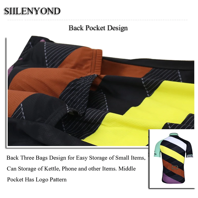 SIILENYOND Pro, велосипедные Джерси, наборы, гелевая накладка, велосипедные шорты, ropa ciclismo, мужские, летние, для улицы, для езды на велосипеде, Майо, Culotte