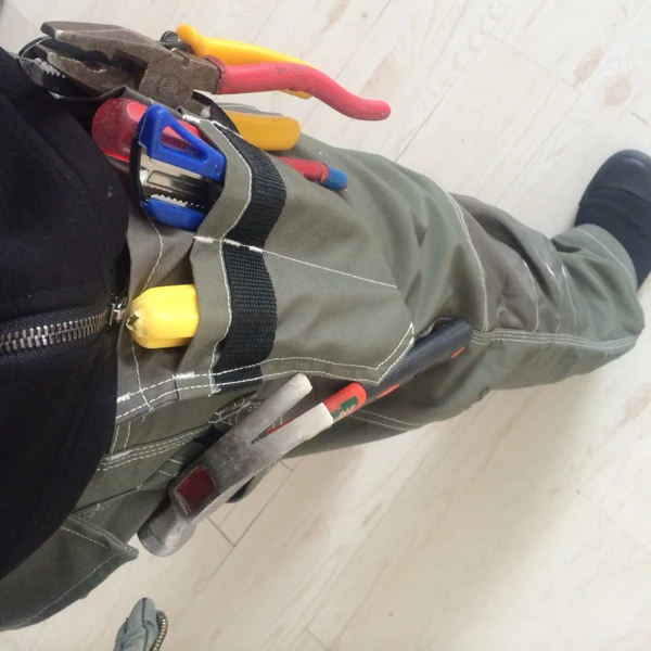 Bauskydd Men working pants multi pockets work trousers with removable eva knee pads top quality worker mechanic cargo work pants