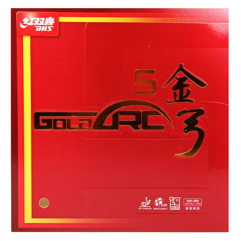 Tanie DHS GoldArc 5 (GA5, Made in Germany) złoty łuk tenis stołowy guma ping pong gąbka GoldArc 5