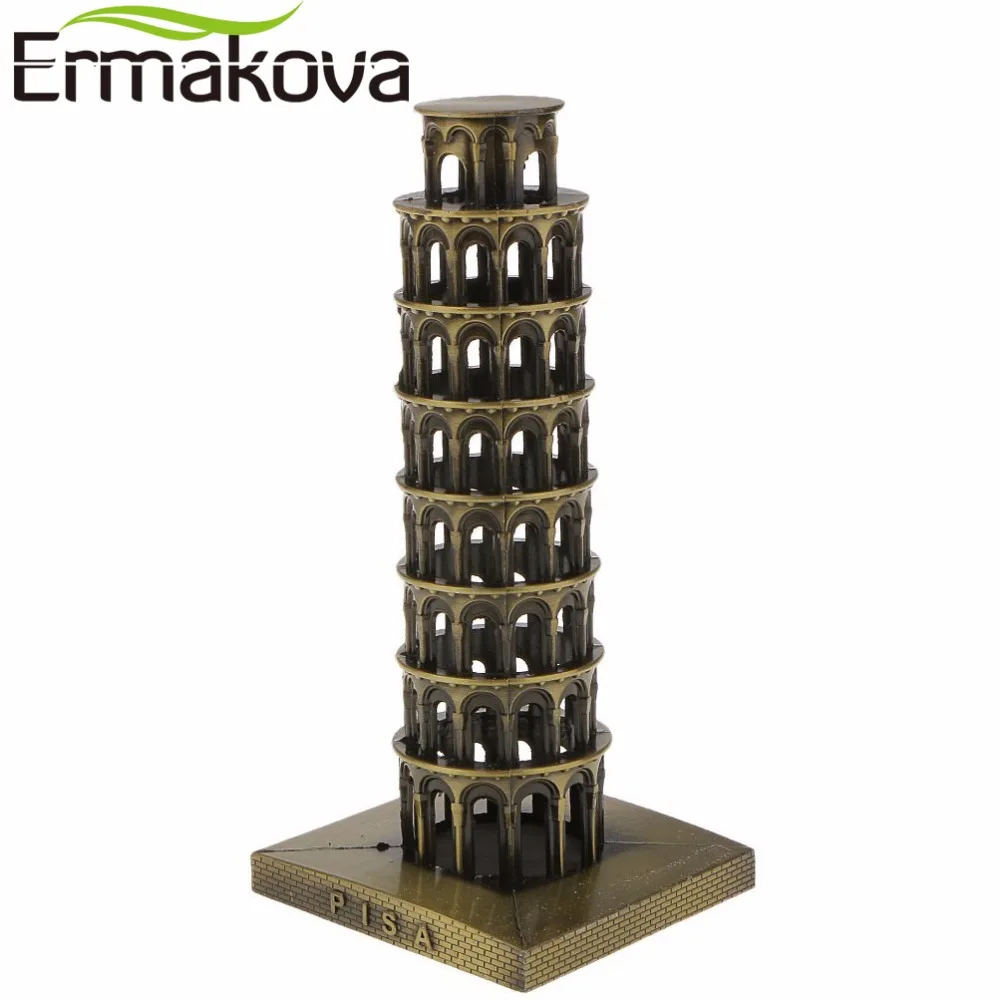 ERMAKOVA 16 см (6 3 дюйма) Ретро металлическая итальянская наклонная Башня модели Пизы