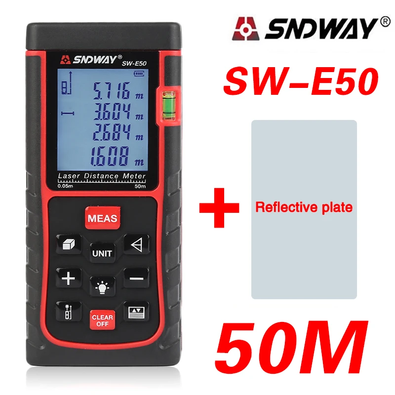 SNDWAY SW E50 50 м цифровой лазерный дальномер устройство для измерения