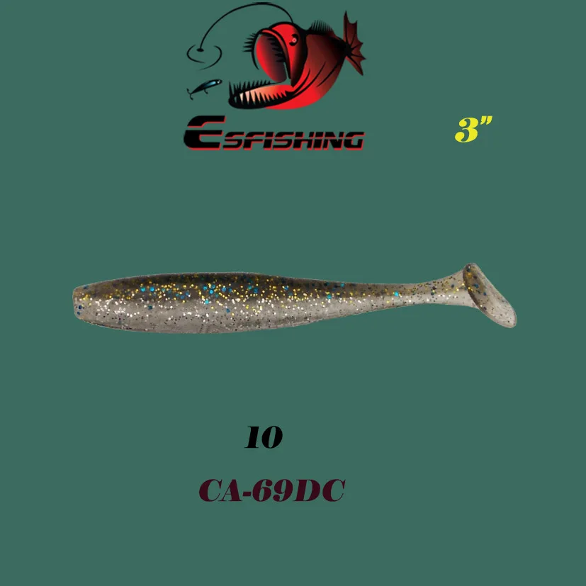 Esfishing, 200 шт. ES Easy shiner, новинка, 7,6 см/2,6 г, рыболовная приманка, мягкий набор, силиконовые приманки для карпа, аксессуары для рыбалки - Цвет: CA69DC