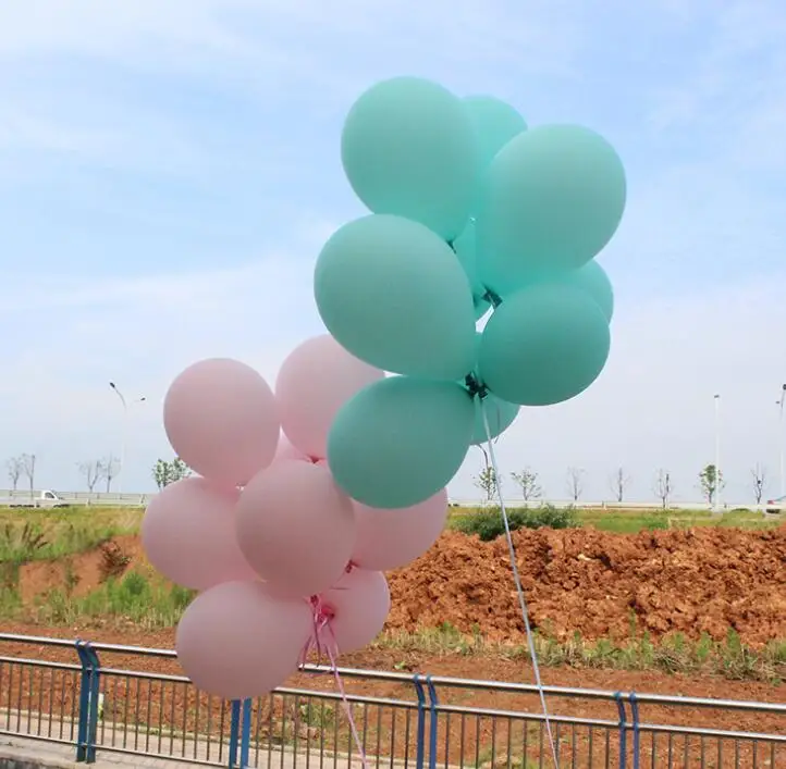 

100pcs 10inch Mint Green Pink Latex Helium Balloons Wedding Decoration Baby Bridal Shower Birthday Party Valentine's Day Decor