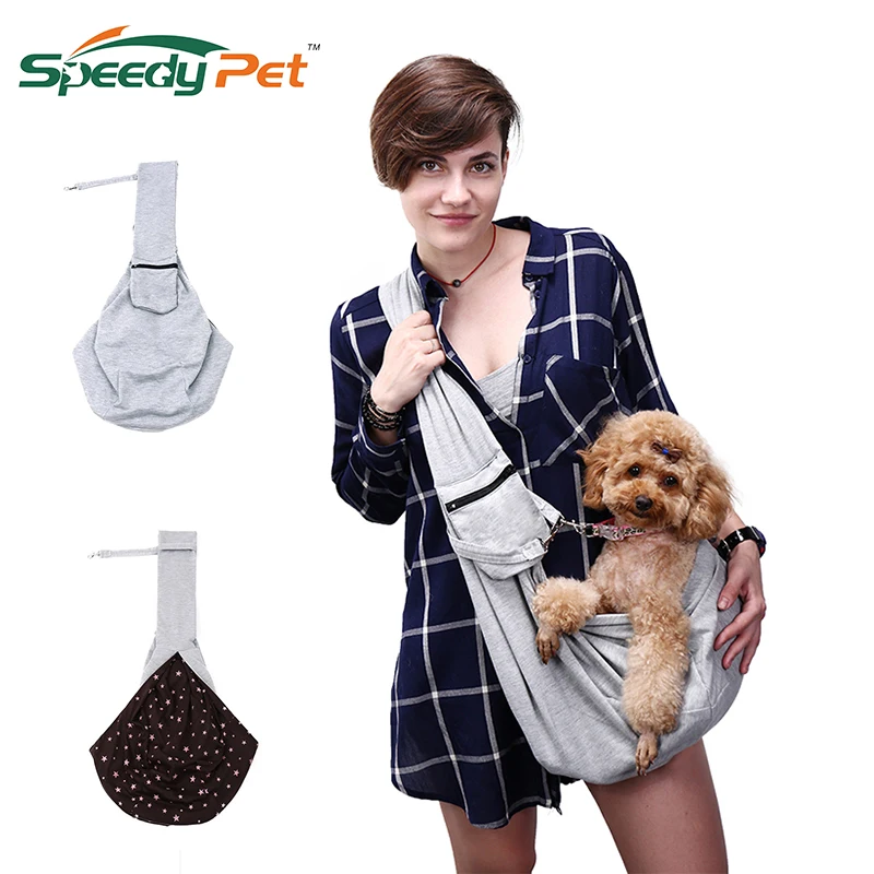 

Pet Sling Adjustable with Safety Leash Reversible Portable Pet Carrier for Small Dog Cat Soft Lightweight Puppy Travel Tote