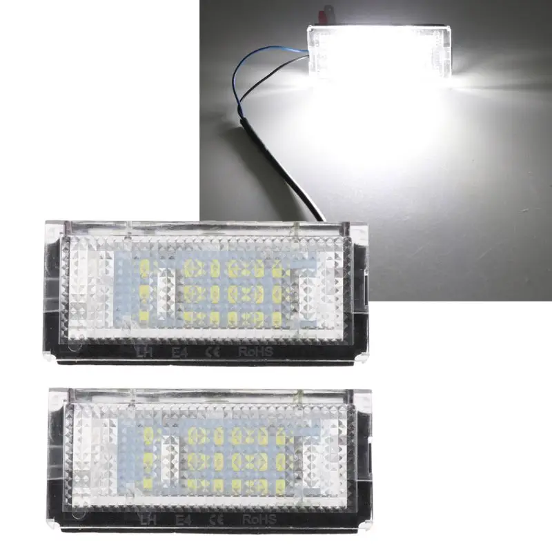 2 шт белый 3528 18LED подсветка номерного знака для BMW E46 4D 5D номер 323i 325i 328i 6000k 12V лампа