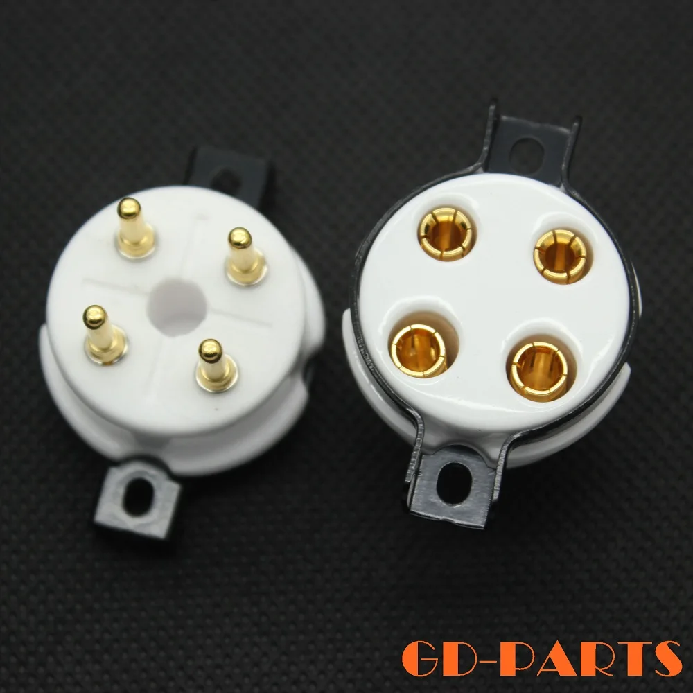 

EIZZ High End Ceramic 4pin Tube Sockets Tube Base For 300B 811 2A3 71A 5U4G 274B 572B 50 45 Hifi Audio Vintage Tube AMP 10PCS