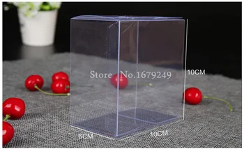 

10x6x10cm DHL fast shipping PVC Transparent box/The plastic boxes Gift Pastry biscuit boxes Display case100pcs/set