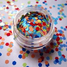 3 мм Неон устойчив к растворителям Блеск Смесь для украшения ногтей DIY