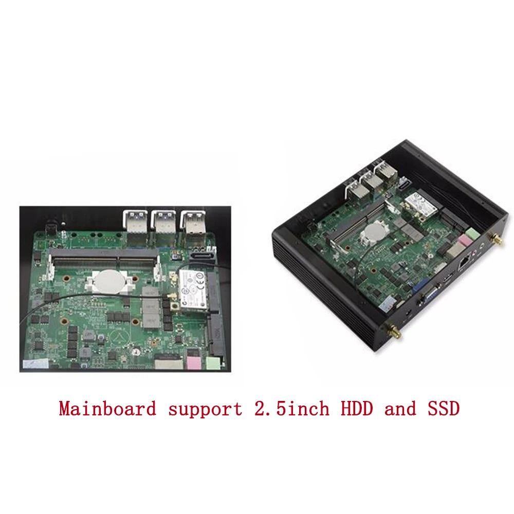 2019 безвентиляторный I3 7100U windows10 офисный Мини ПК коробка 6 * USB HD VGA дисплей 24 часа