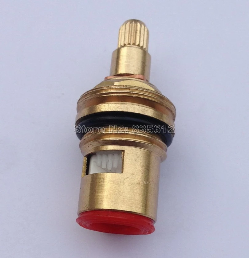 Standard1/2 Replacement Brass Hot and Cold Quarter Turn Tap Valve Ceramic Disc Cartridge 20 teeth Faucet Accessory tba501