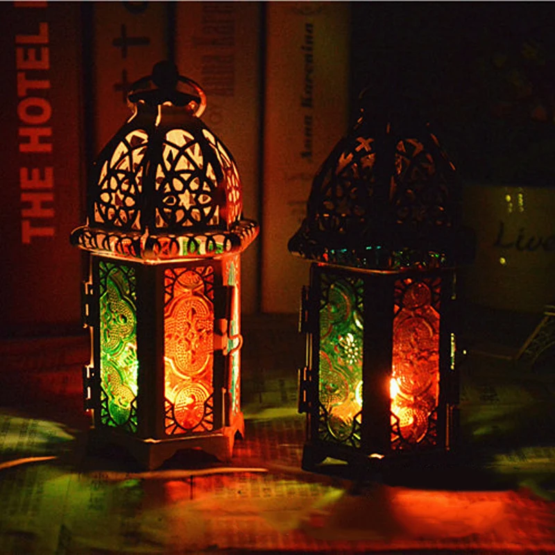 Black/White  Moroccan Lantern Tea Light Lamp Votive Candle Holder Box Hanging Home Decor 2019  Newest