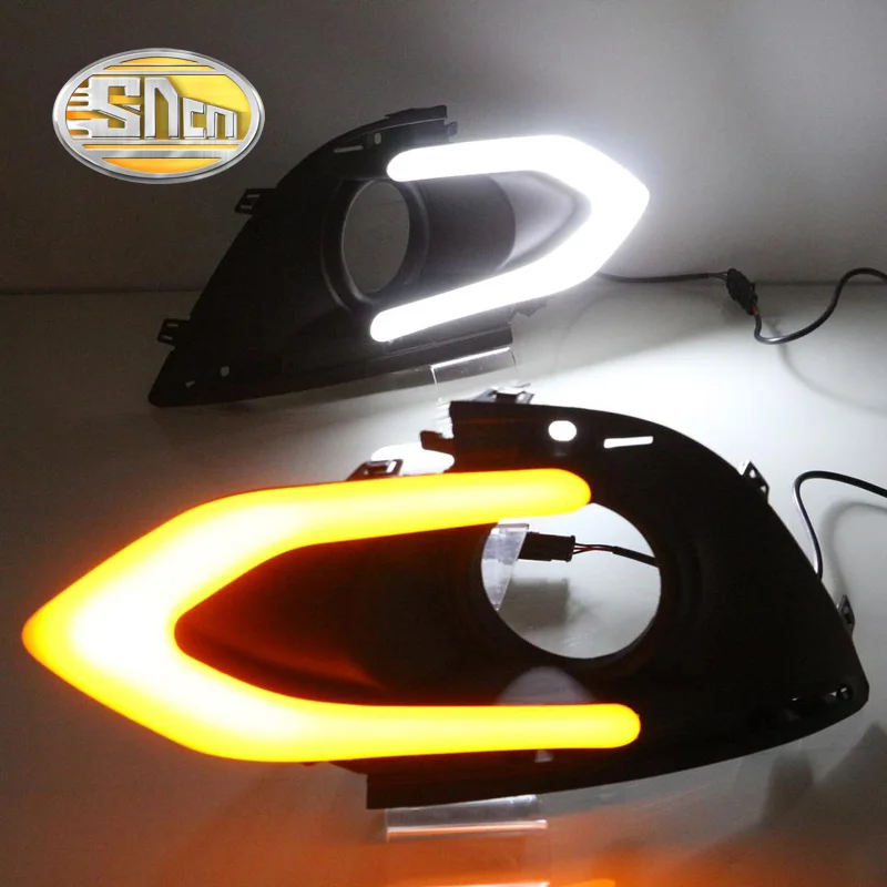 

SNCN LED Daytime Running Light For Mitsubishi Mirage 2016 2017,Car Accessories Waterproof ABS 12V DRL Fog Lamp Decoration