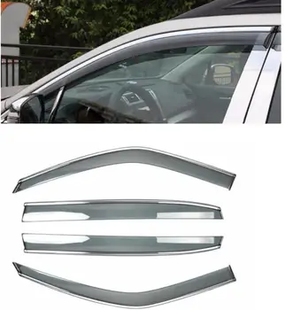 

car-styling plastic Window glass Wind Visor Rain/Sun Guard Vent 4pcs Fit for Subaru Outback 2010-2014