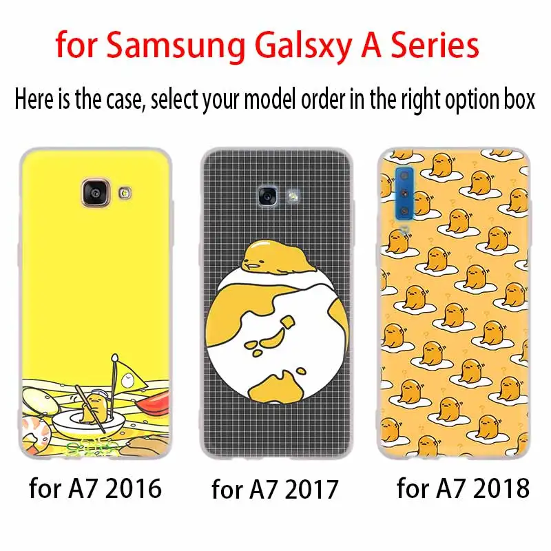 3D милый чехол Gudetama для Samsung Galaxy A8 A6 Plus A9 A5 A3 A7 2018 2017 2016 A50 A30 A40 A70 A10 A2 CORE Soft|Бамперы| |