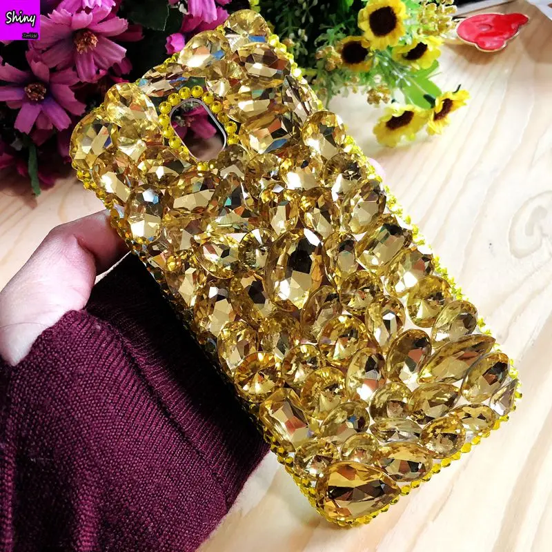 

For Samsung J7 Prime Diamond Case, 2018 New Luxury Lady Rhinestone Stone Jewelled Case For Samsung J5 Prime J3 Prime J2 Prime