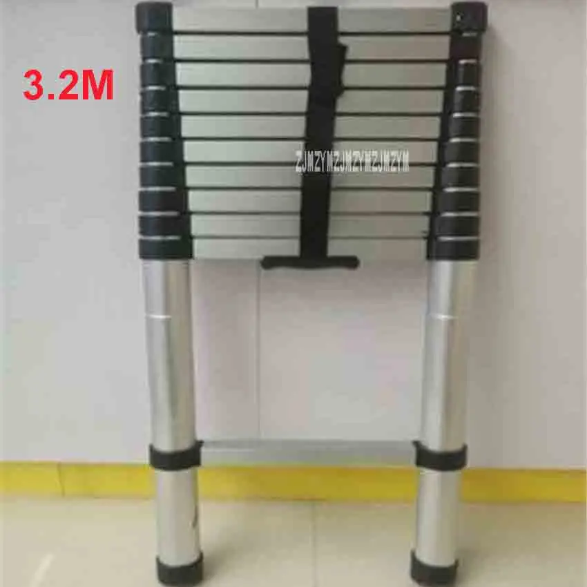 

New DLT-A Portable Safety Extension Ladder Thick Aluminum Alloy Single-sided Straight Ladder Household 3.2 Meters 11-Step Ladder