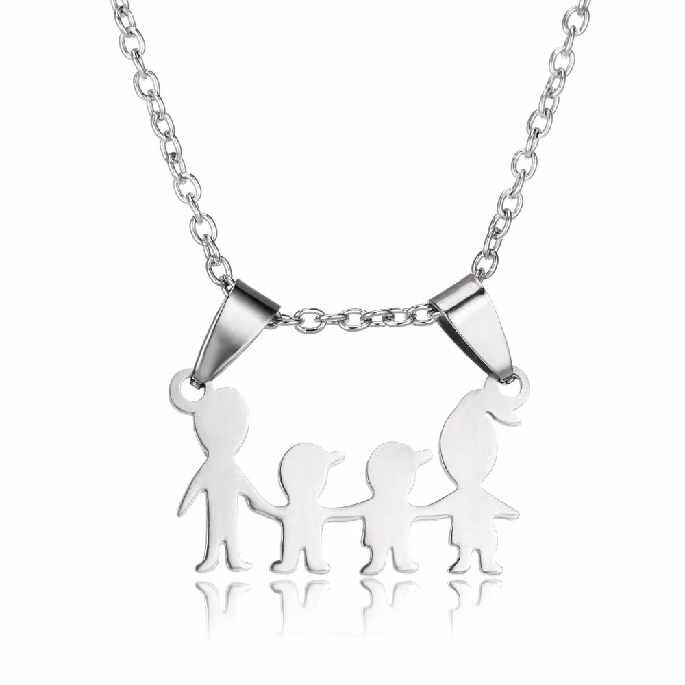 Fashion Stainless Steel Mom//Dad Charm Pendant Necklace Chain Xmas Jewelry Gift