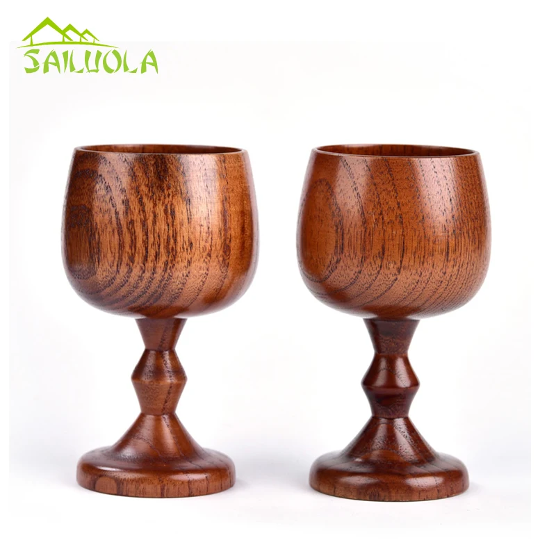 

1pc Jujube Wood Red Wine Goblet Wine Glass Especial Tableware Water Cup