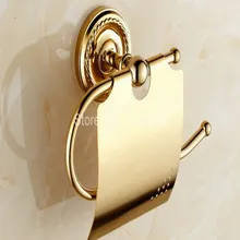 Ванная комната аксессуар золото Цвет латунь настенные Ванная комната установки Туалет Бумага держатель рулона aba604