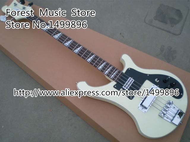 Best price at $323 Cheap Wholesale & Retail High-quality Musical Instrument White 4 String R4003 Chinese Rick Electric Bass Guitars Kits Custom Available