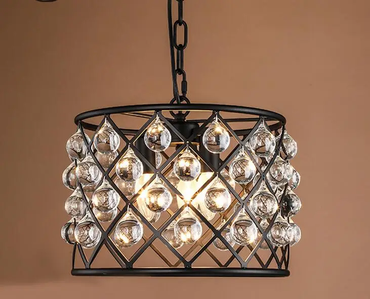 

Retro antique crystal drops Bling Chandelier/Semi-Flushmount for Garage Hallway Entry Kitchen Dining Room Bedroom Living Room