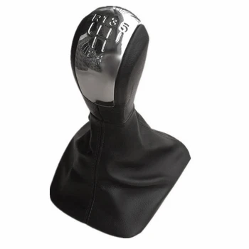 

5 Speed Gear Shift Knob Lever Gaiter Boot Cover For Skoda Octavia 2 A5 2004-2010