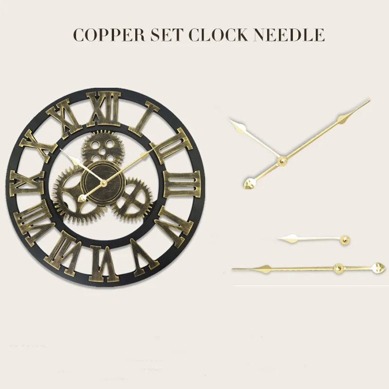 D Large Silent Wall Clock Vintage Kitchen Clock6