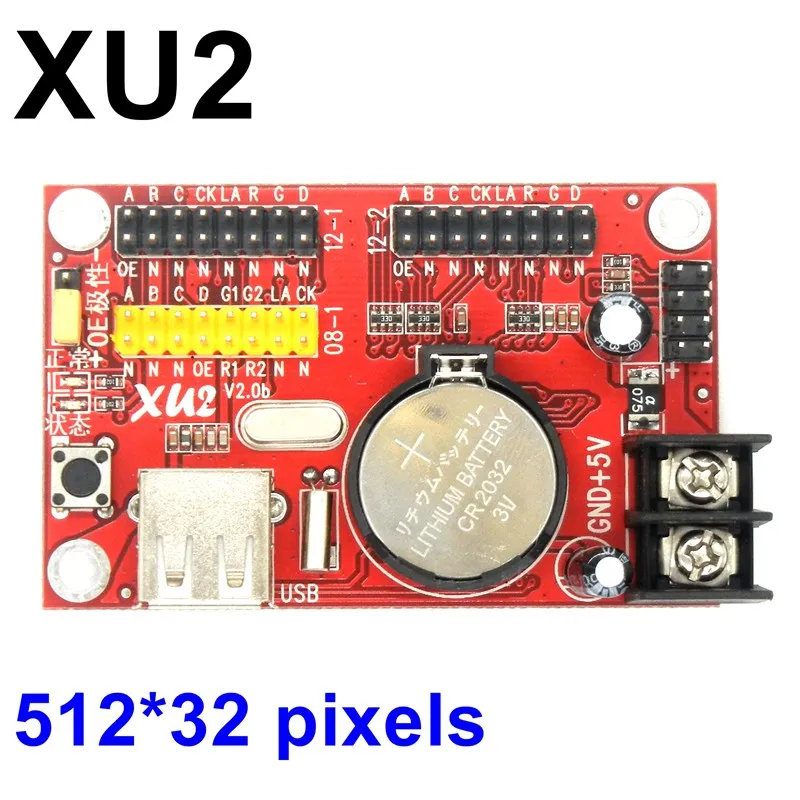 

Kaler XU2 USB / U disk led control card 512*32 pixels Single&Two Color Display controller for scrolling message sign screen