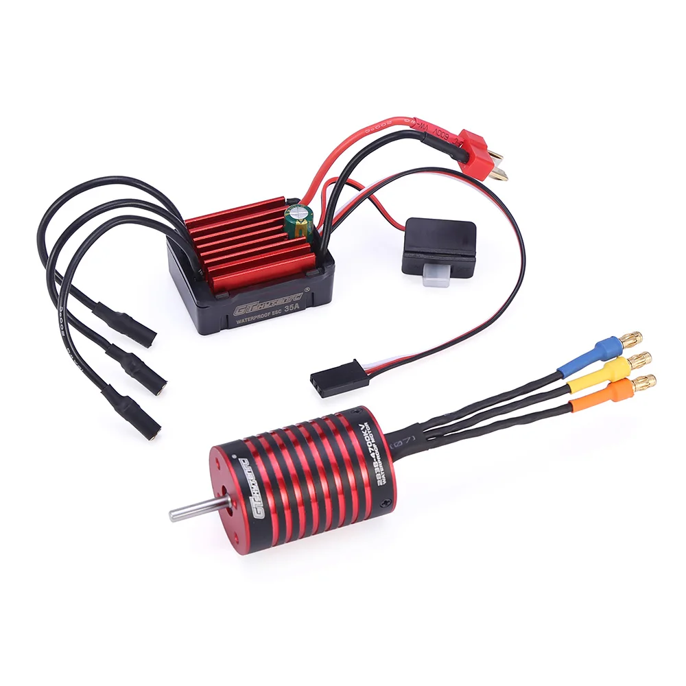 GTSKYTENRC Combo 2838 3700KV 4700KV бесщеточный двигатель с 35A ESC для Traxxas HSP Tamiya Axial 1/16 1/12 RC