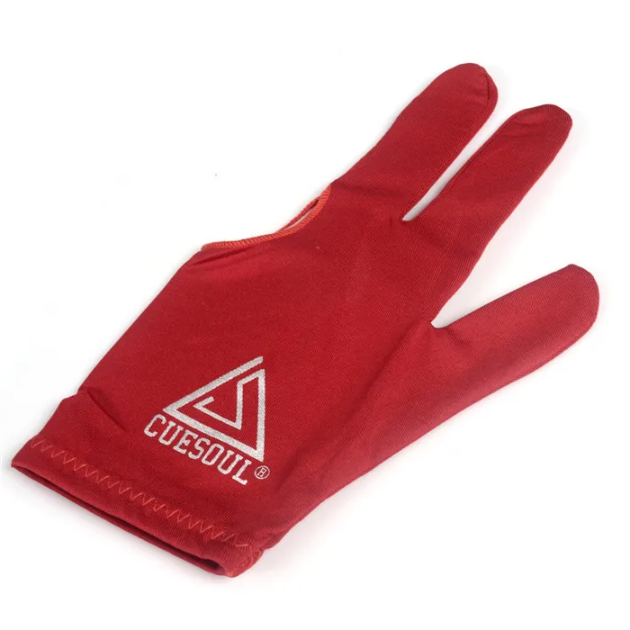 

CUESOUL 10pcs/set 3 Finger Billiards Gloves Pool Cue Gloves Red Color