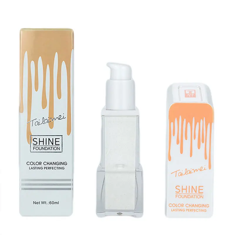 

New TLM Foundation Color Changing Liquid Foundation 60ml Makeup Change To Your Skin Tone By Just Blending drop shipping