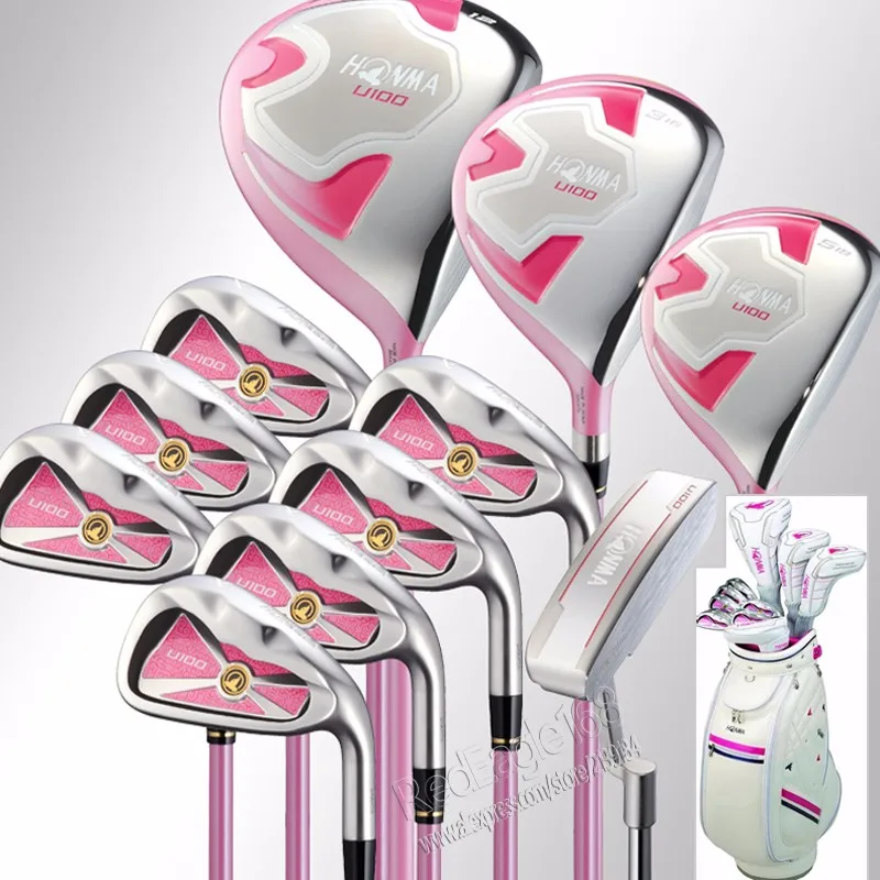 Новые cooyute женские Honma U100 клюшки для гольфа набор из дерева+ утюги+ клюшки+ сумка для гольфа и графитовая клюшка для гольфа набор клубов