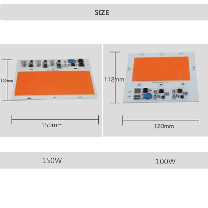 2 шт полный ассортимент завод растут COB светодиодный 100 W 150 w ac220V высокомощный заливающий свет из бисера Добролюбов чип затемнение 4KV