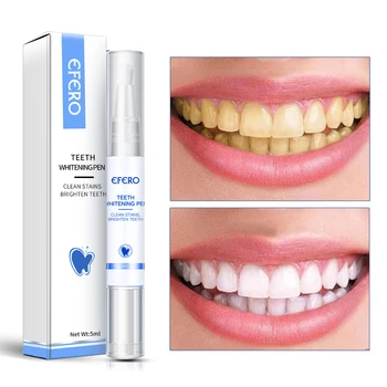 

EFERO Teeth Whitening Pen Serum Remove Plaque Stains Tooth Bleaching Tooth Whitening Pen Cleaning Serum Dental Tool Oral Hygiene