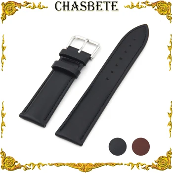 

14 16 18 20 22 24mm Leather Watch Band for Casio BEM 302 307 501 506 517 EF MTP Series Strap Wrist Loop Belt Bracelet Black +Pin