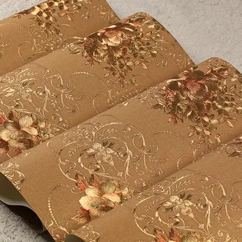 European luxury 3D floral background wallpaper 3D embossed gold foil wallpaper roll Living room bedroom wallpaper Silver gray European luxury 3D floral background wallpaper 3D embossed gold foil wallpaper roll Living room bedroom wallpaper Silver gray