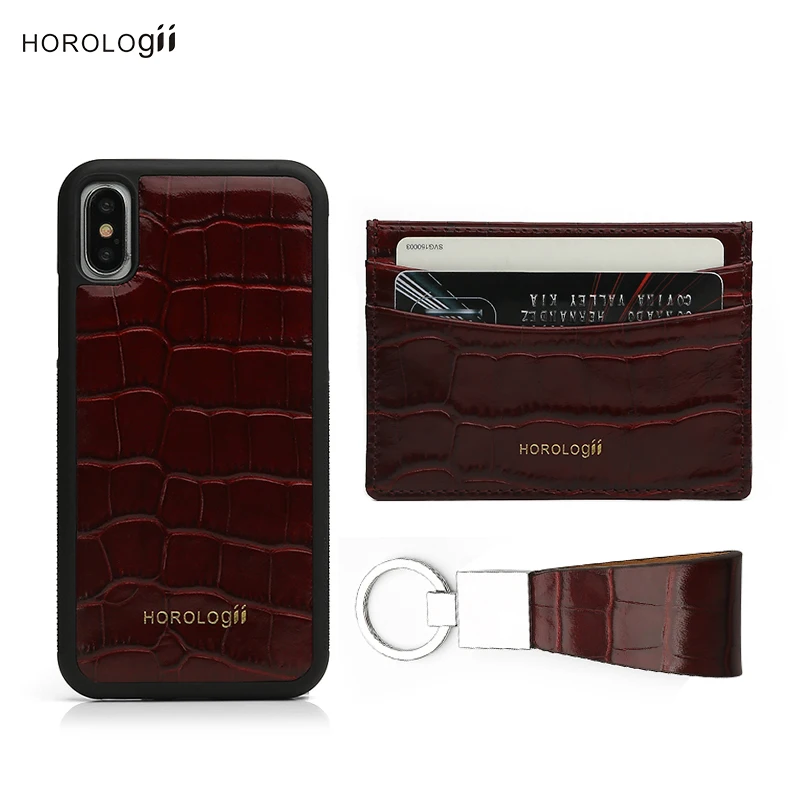 Comprar Funda de teléfono personalizada horodori para iphone Xs Max accesorios de cuero italiano set de regalo servicio de envío directo