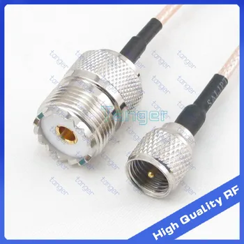 

Mini UHF male plug PL-259 to UHF female jack SO239 straight with 20cm 8" RG316 RF Coaxial Pigtail Low Loss cable high quality