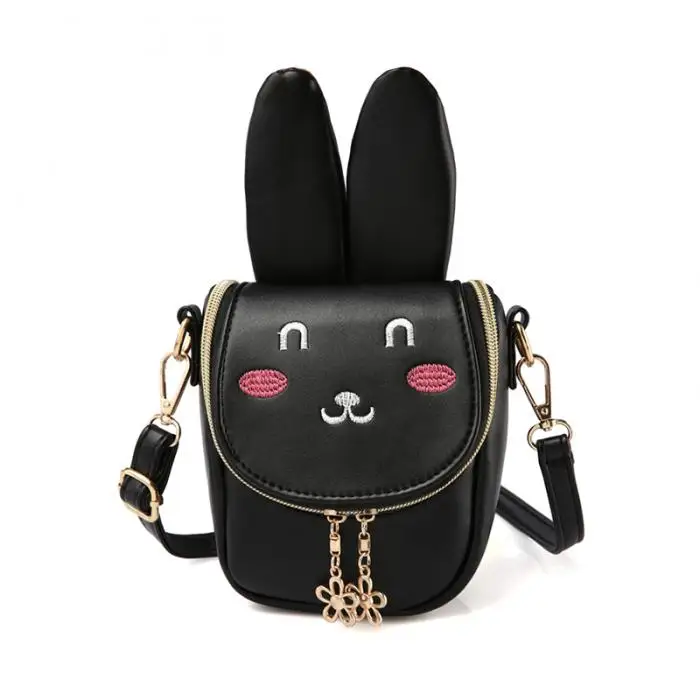 Children Girl Shoulder Crossbody Bag Zipper Cute Bunny Durable Package Pouch Gift New