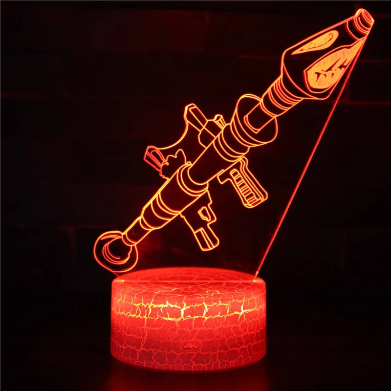 3D Fortnlte замок ночной Единорог светодиодный ночник сенсорный/пульт дистанционного управления 7 цветов RGB настольная лампа креативный подарок лампа - Цвет: 7 colors with remote